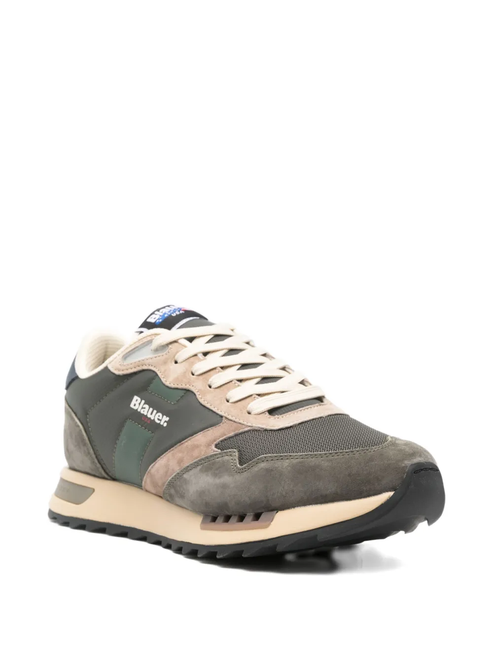 Blauer panelled low-top sneakers Groen