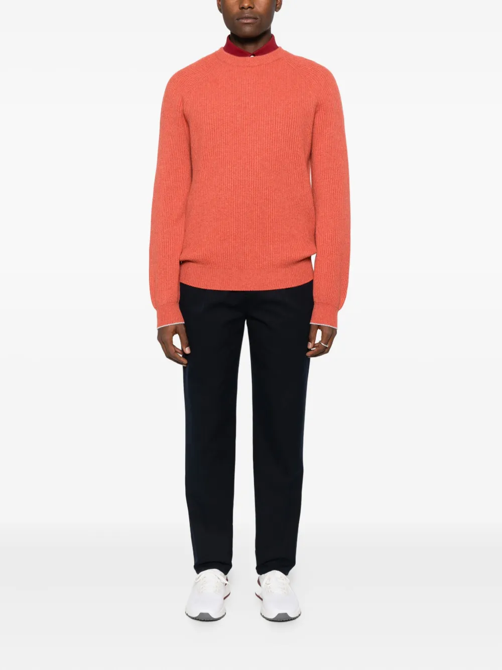 Brunello Cucinelli Trui met ronde hals - Oranje