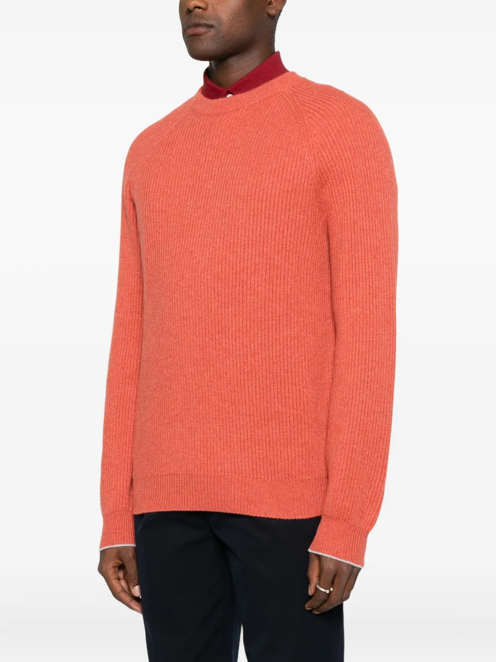 Brunello Cucinelli Trui met ronde hals Oranje