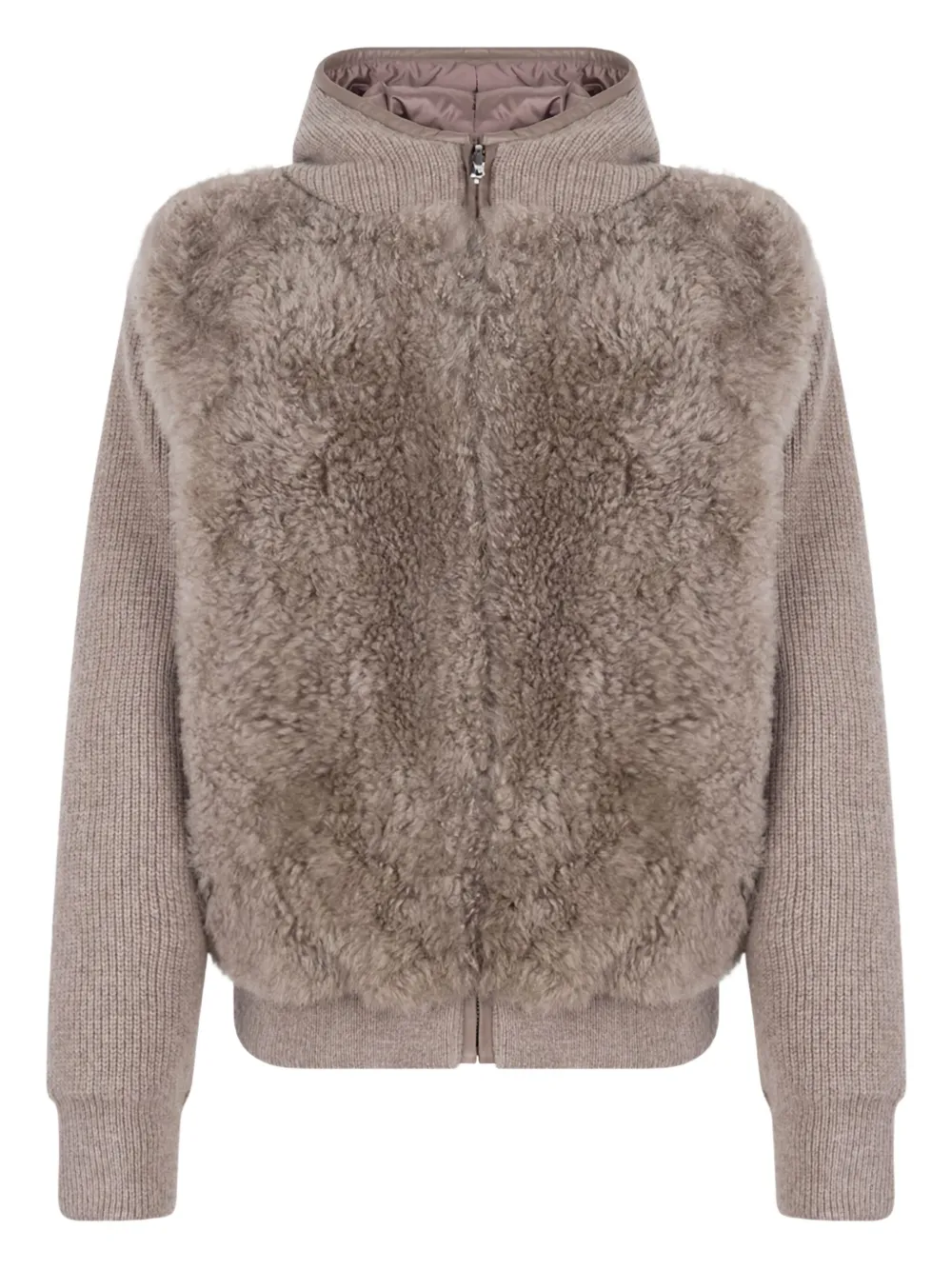 Antonio Arnesano hooded zip-up cardigan | Neutrals | Image 1