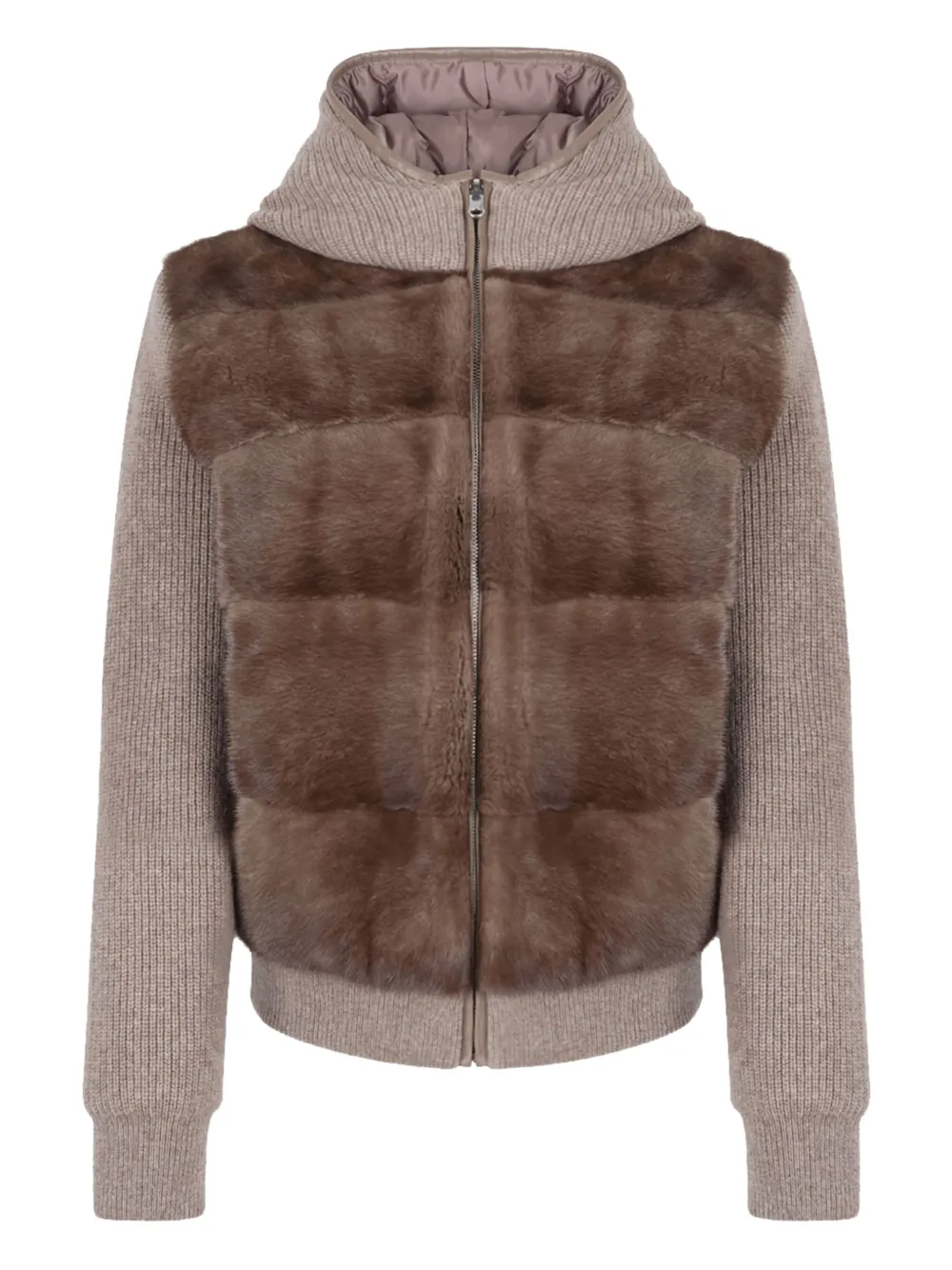 Antonio Arnesano hooded zip-up cardigan | Brown | Image 1