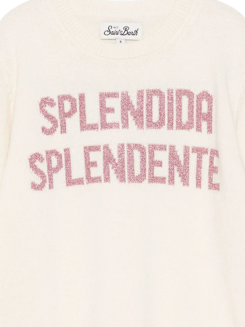 MC2 Saint Barth Kids Trui met ronde hals Beige