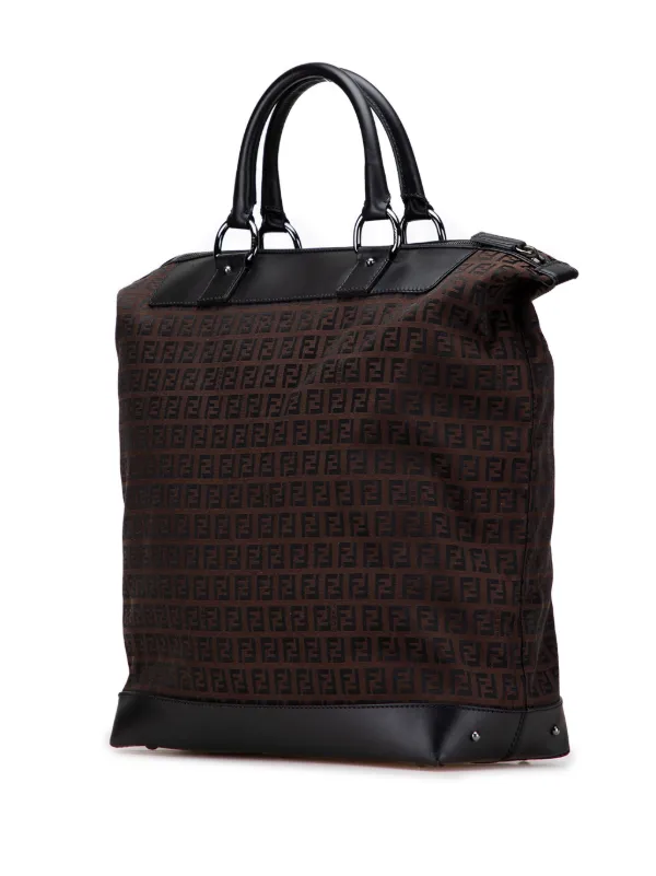 FENDI トートバッグ ブラウン ブラック Fendi Pre-Owned 2000-2010 ズッキーノ キャンバス トートバッグ