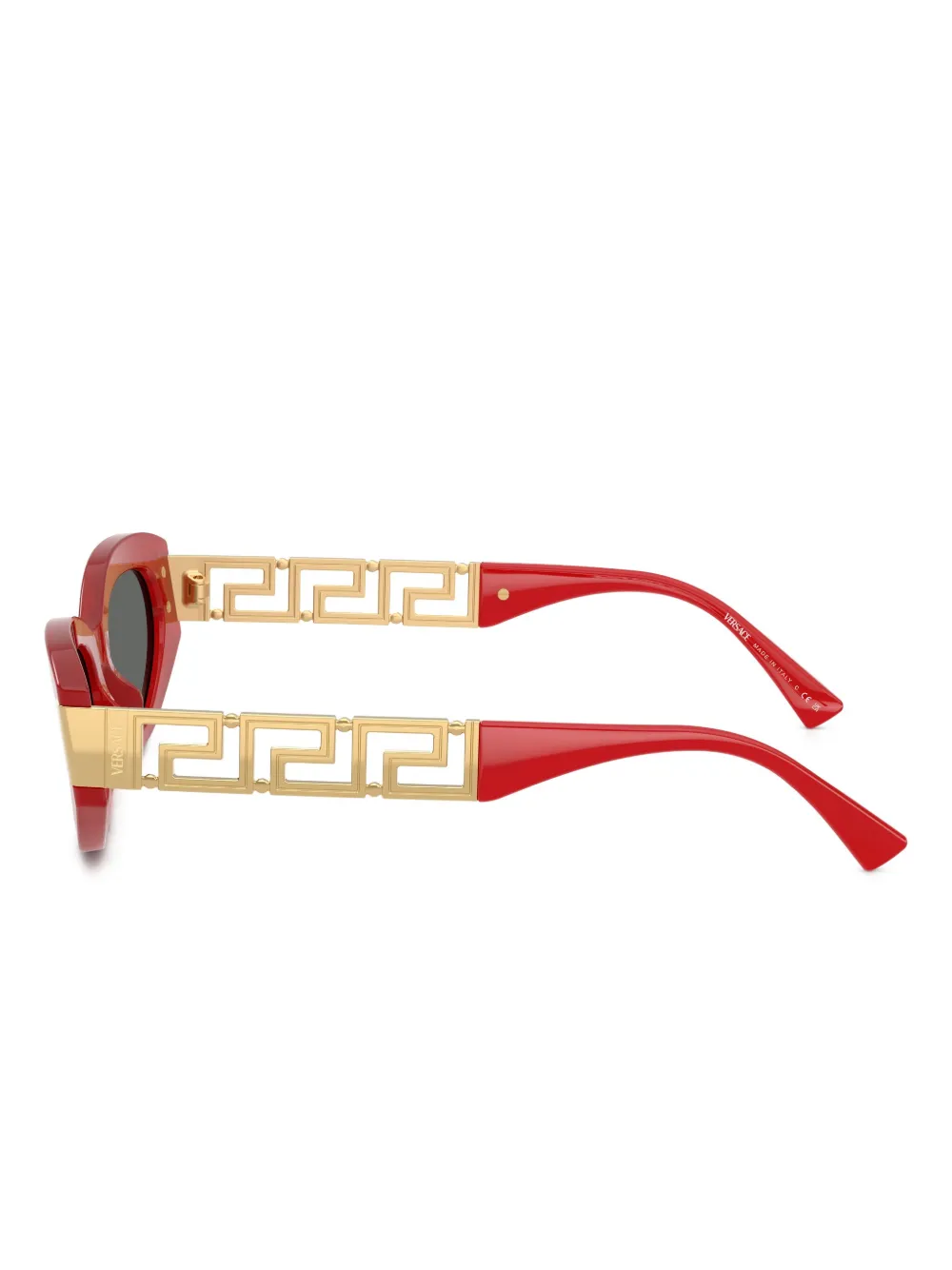 Versace Eyewear Zonnebril met ovalen montuur Rood