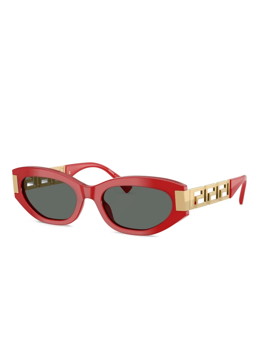 Versace Eyewear Zonnebril met ovalen montuur - Rood