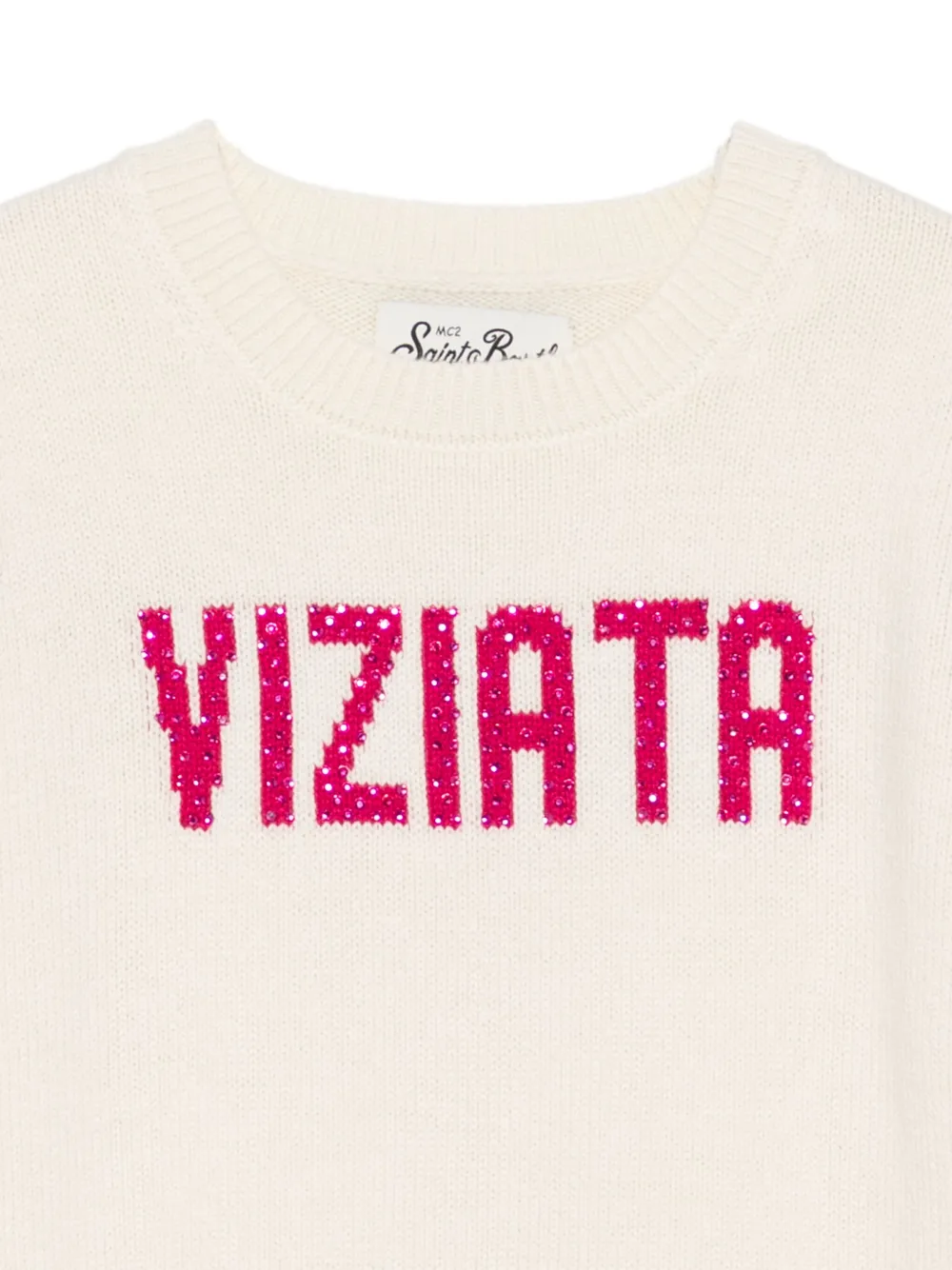 MC2 Saint Barth Kids Trui met ronde hals Wit