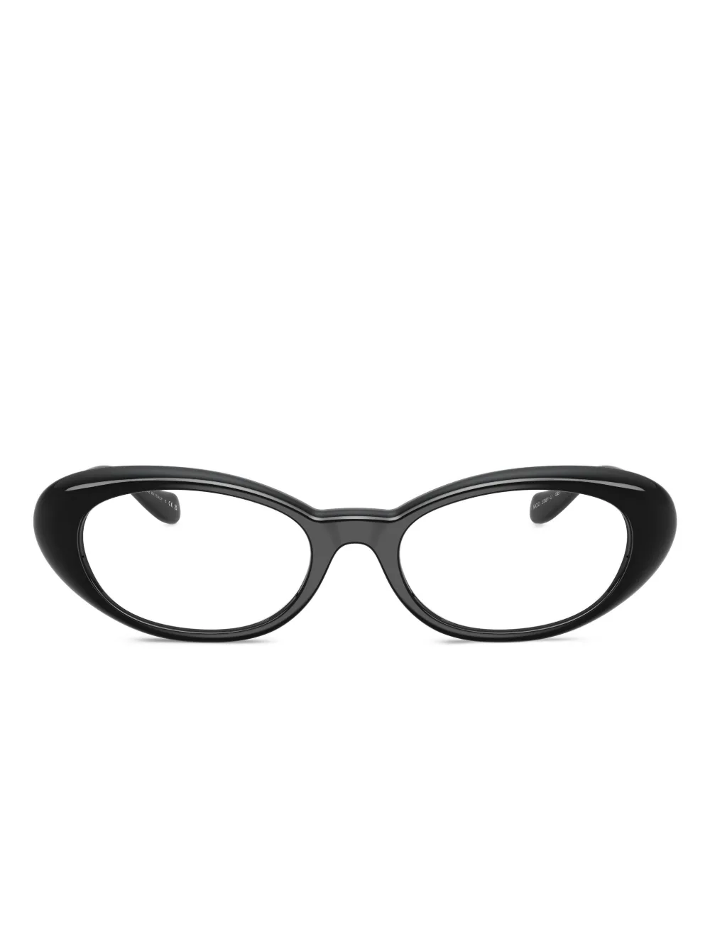 Versace Eyewear medusa-detail oval-frame glasses - Nero