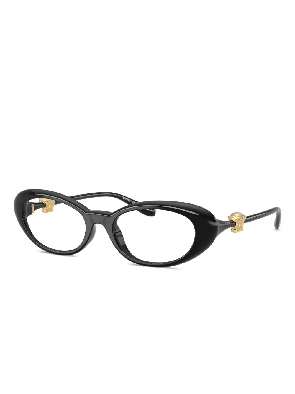 Versace Eyewear Bril met Medusa-detail en ovalen montuur Zwart