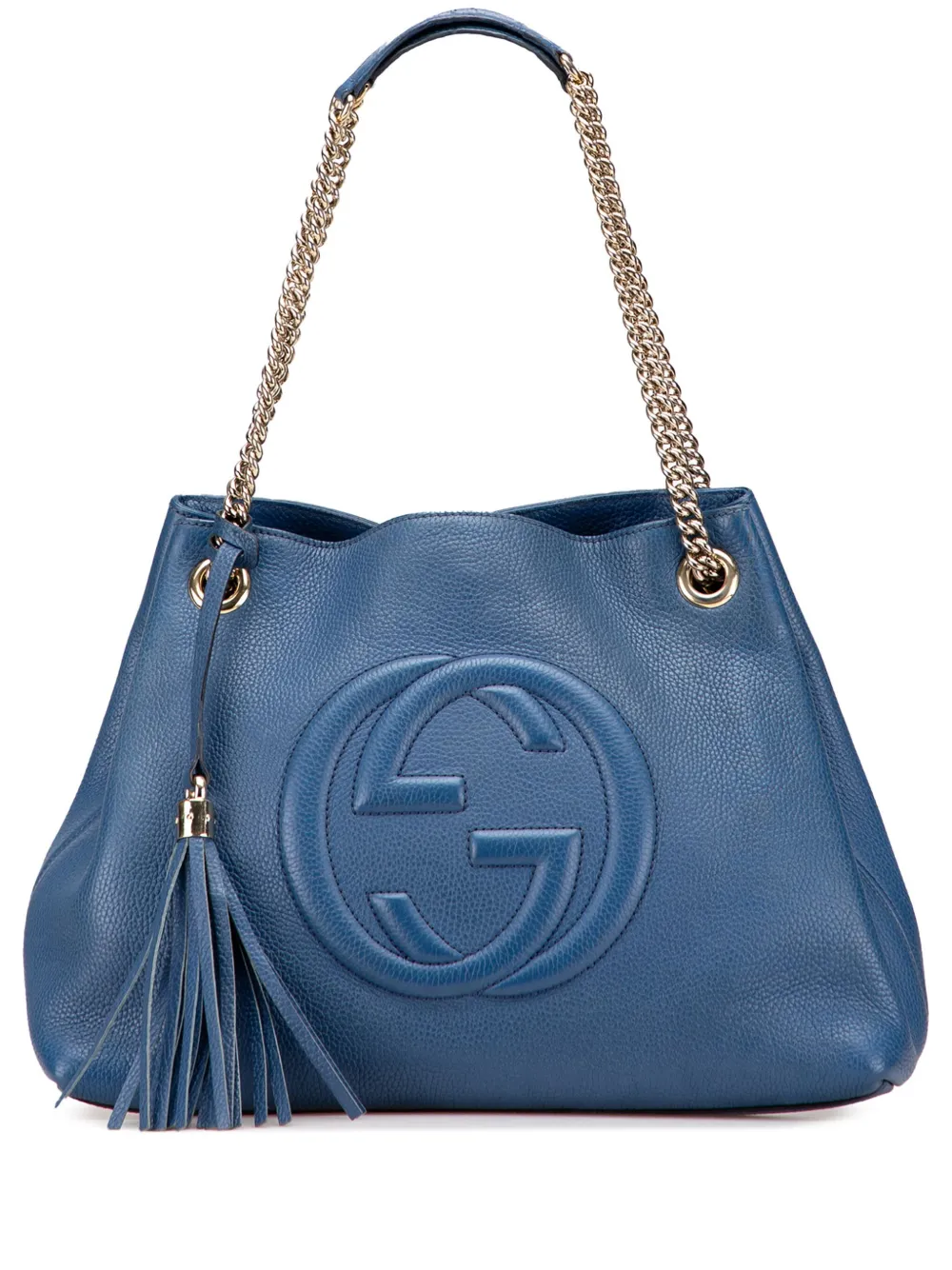 Gucci Pre-Owned 2000-2015 Medium Leather Soho Chain tote bag - ブルー Gucci Pre-Owned 2000-2015 Medium Leather Soho Chain tote bag - ブルー