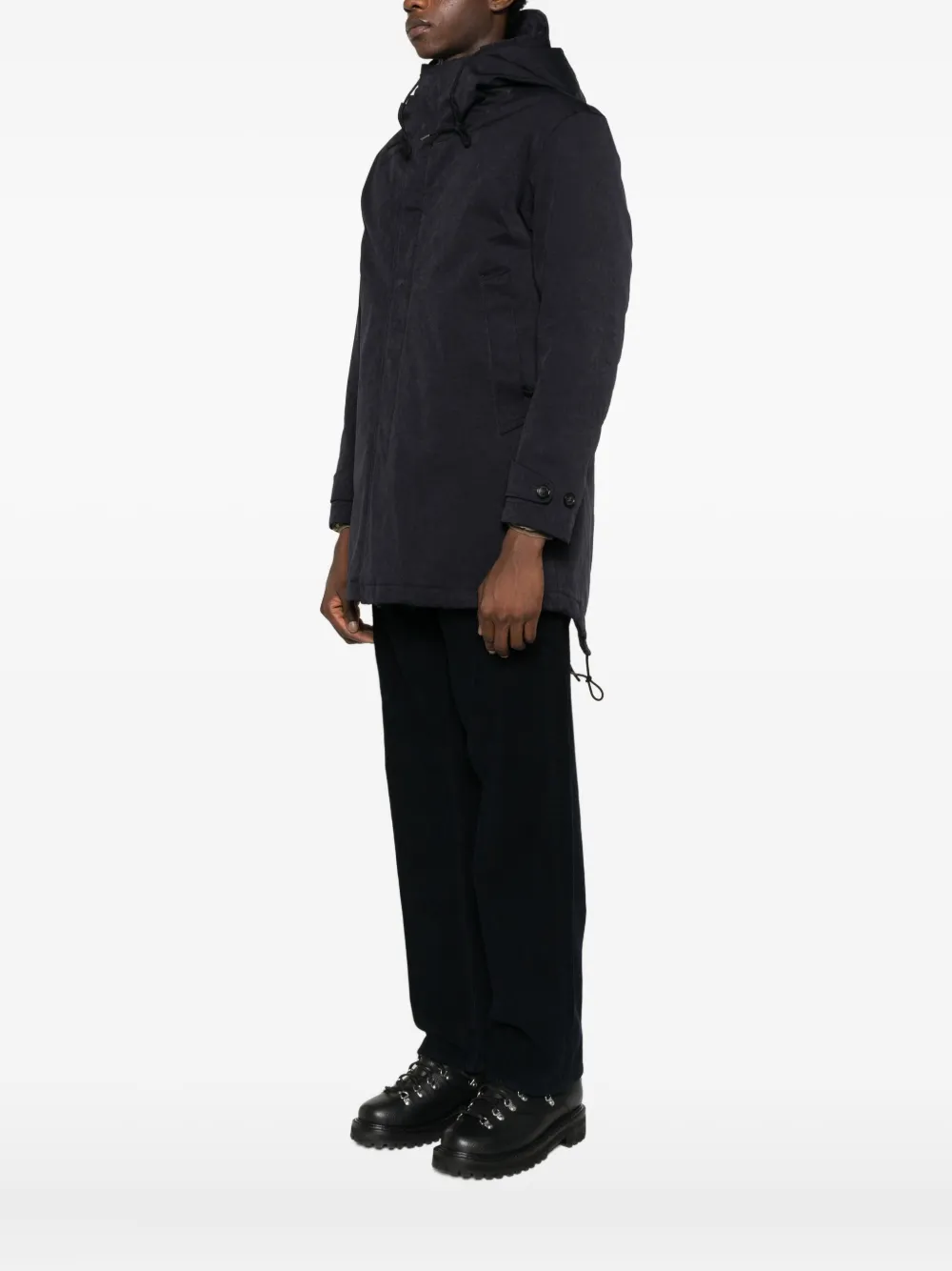 Ten C Hooded Parka In Blue