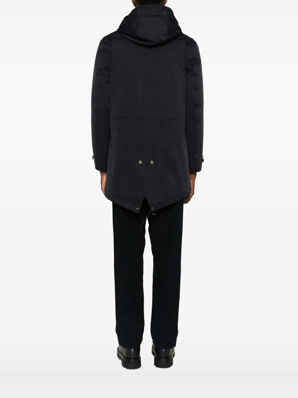 Ten C Hooded Parka In Blue