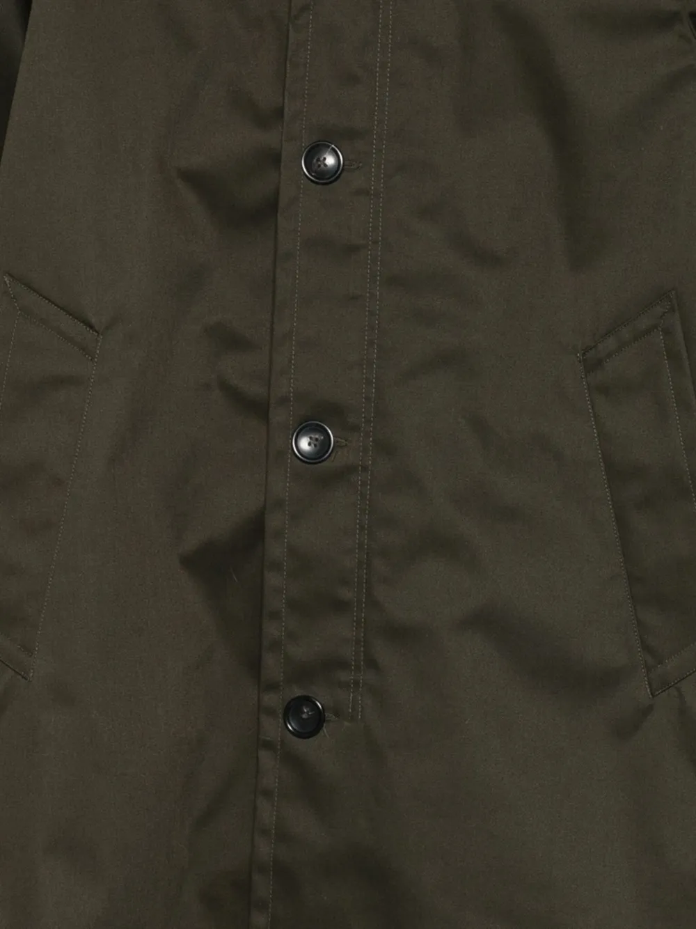 Ten C Hooded Raincoat In Green