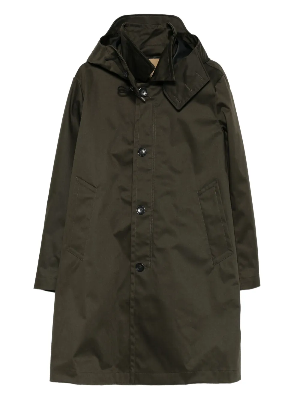 Ten C hooded raincoat | Green | Image 1