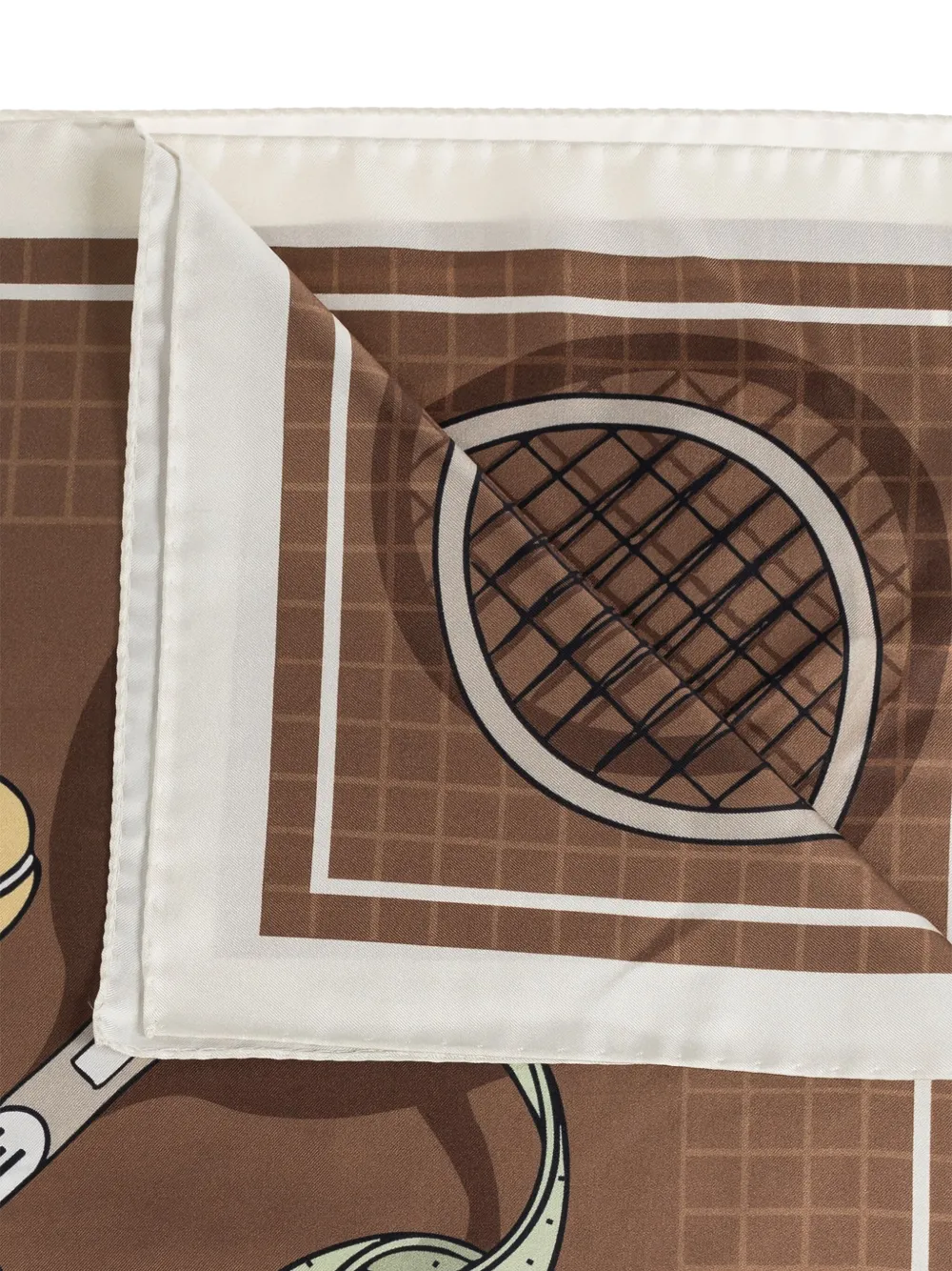 Lacoste Zijden sjaal Bruin