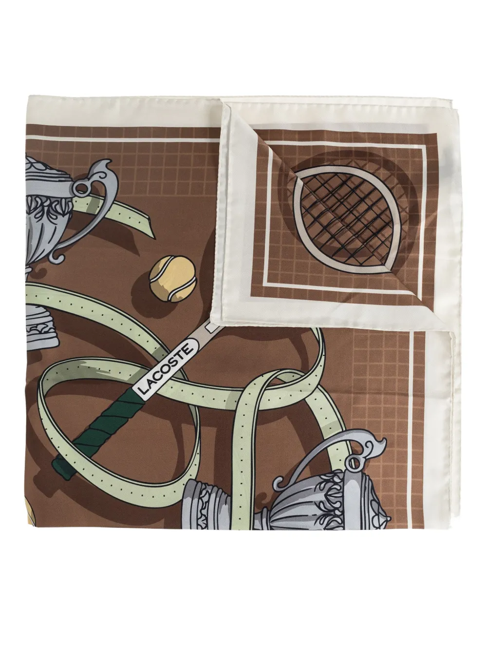 Lacoste silk scarf | Brown | Image 1
