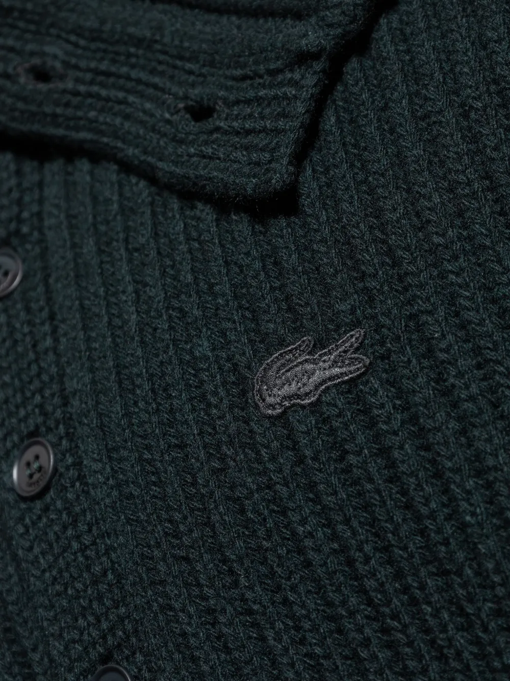 Lacoste Trui met kraag met knopen Groen