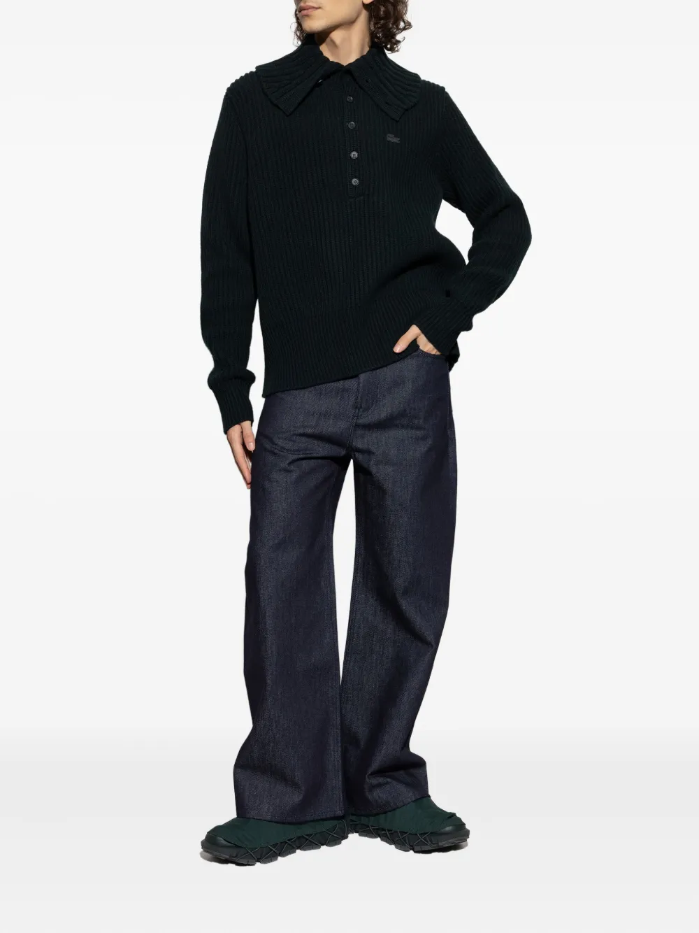Lacoste buttoned-collar sweater | Cardigans | Image 2