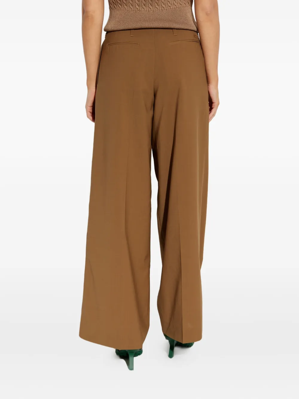 Lacoste Pleated Trousers In Brown