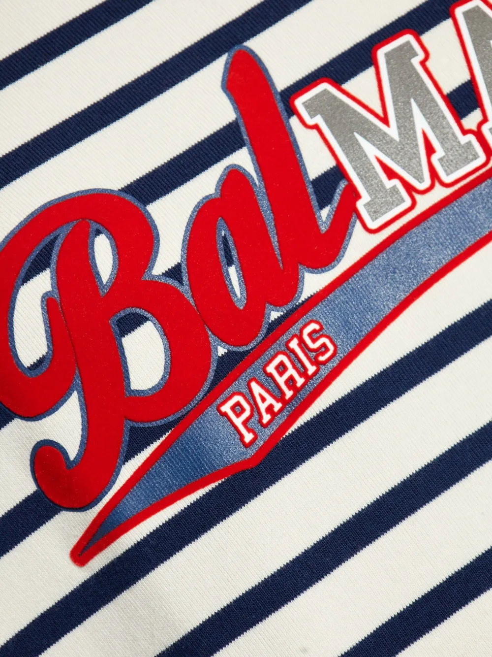 Balmain Gestreept T-shirt Wit