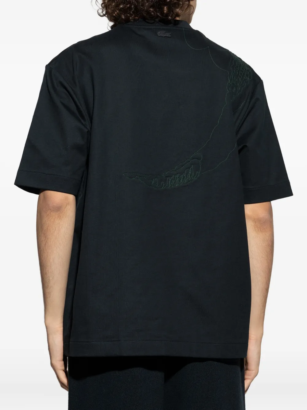 Lacoste T-shirt met geborduurd detail Groen