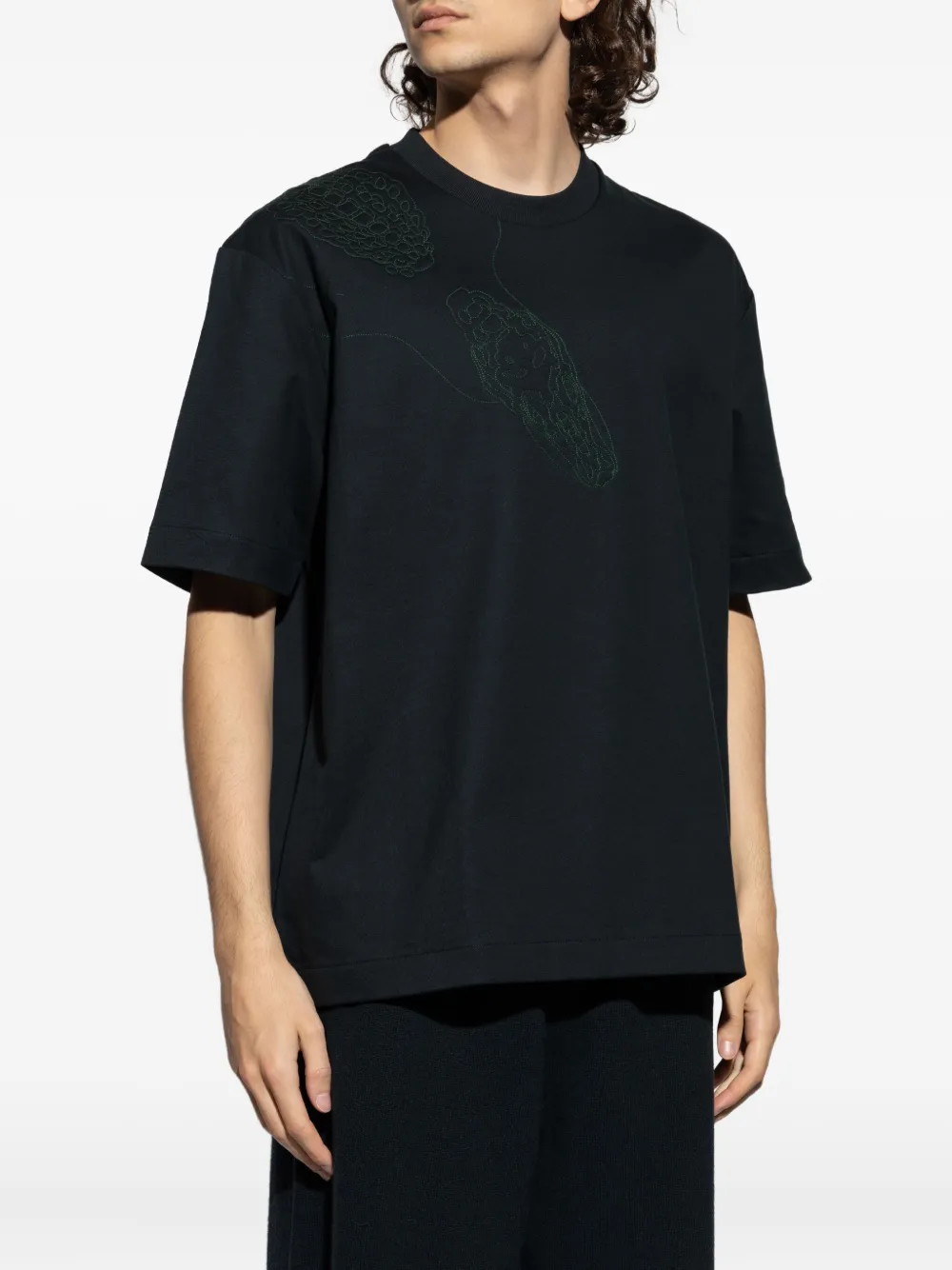 Lacoste T-shirt met geborduurd detail Groen