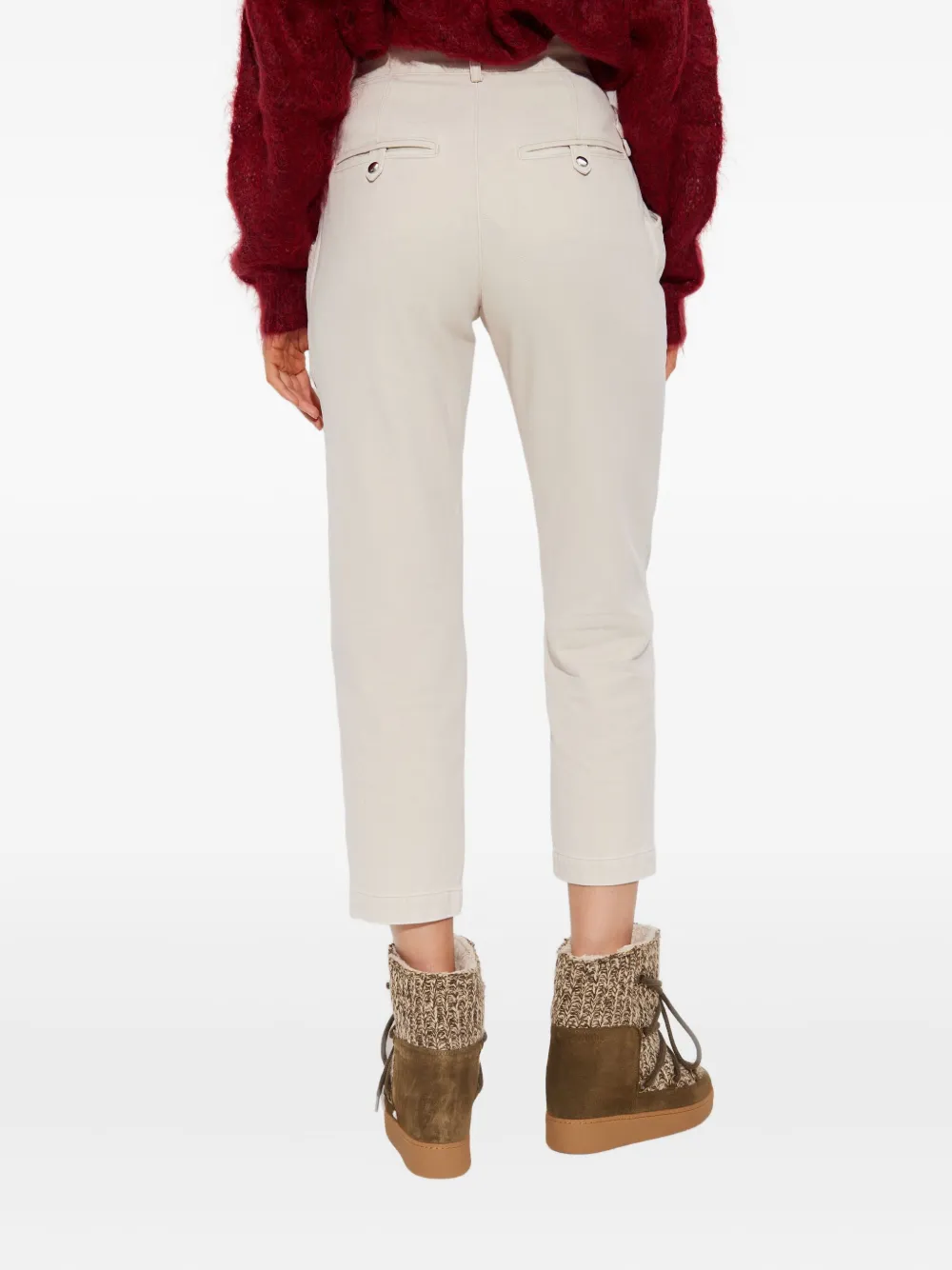 ISABEL MARANT Tiffenda jeans met gespdetail Beige