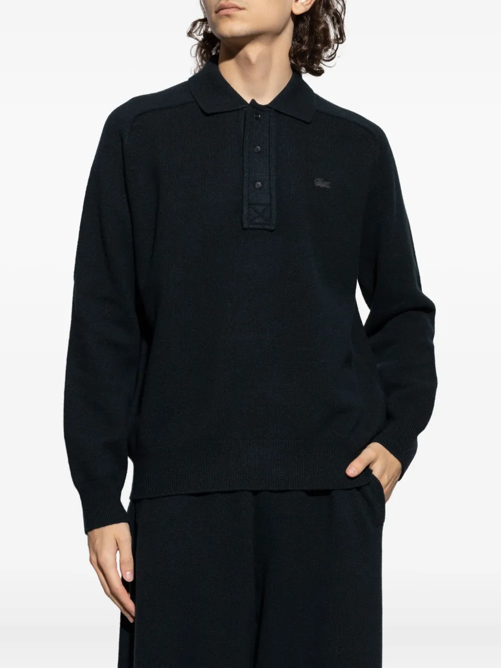 Lacoste Poloshirt met knopen Groen