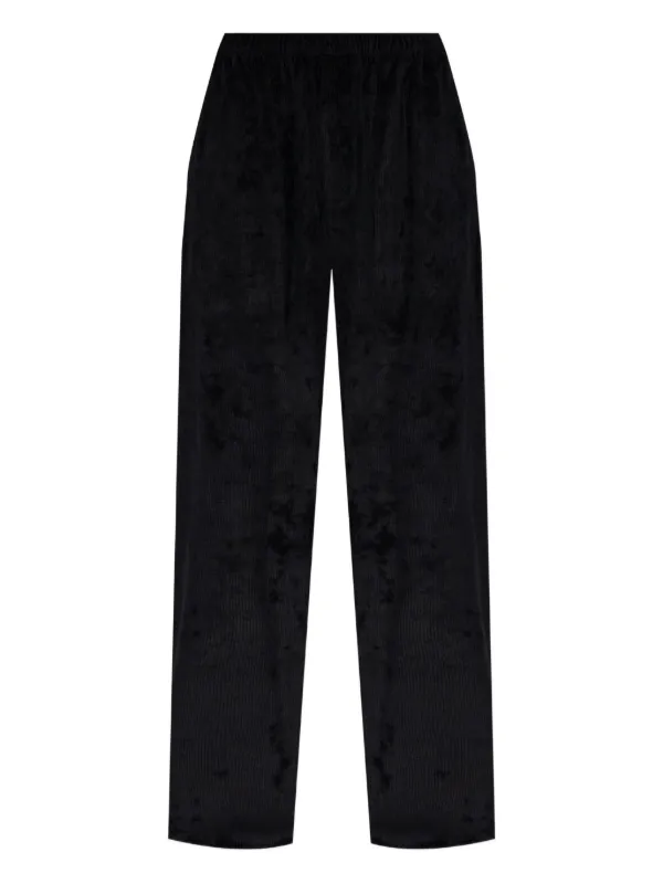 Balenciaga Corduroy Wide-leg Trousers in Black
