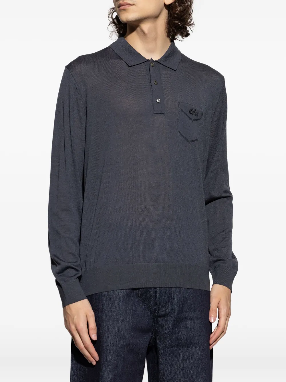 Lacoste Poloshirt met geborduurd logo Blauw