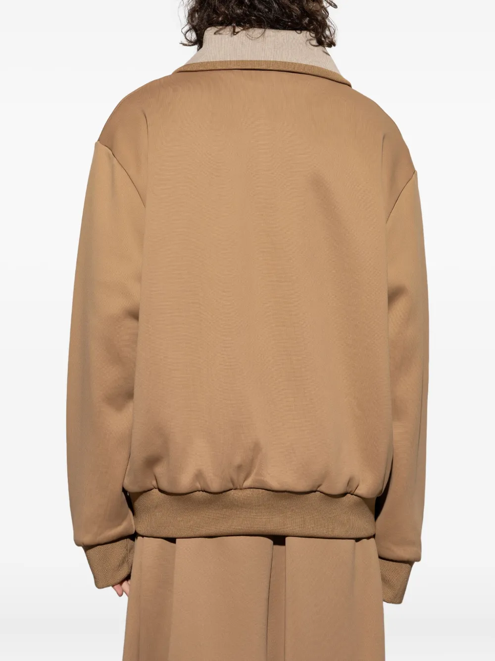 Lacoste Sweater met rits Bruin