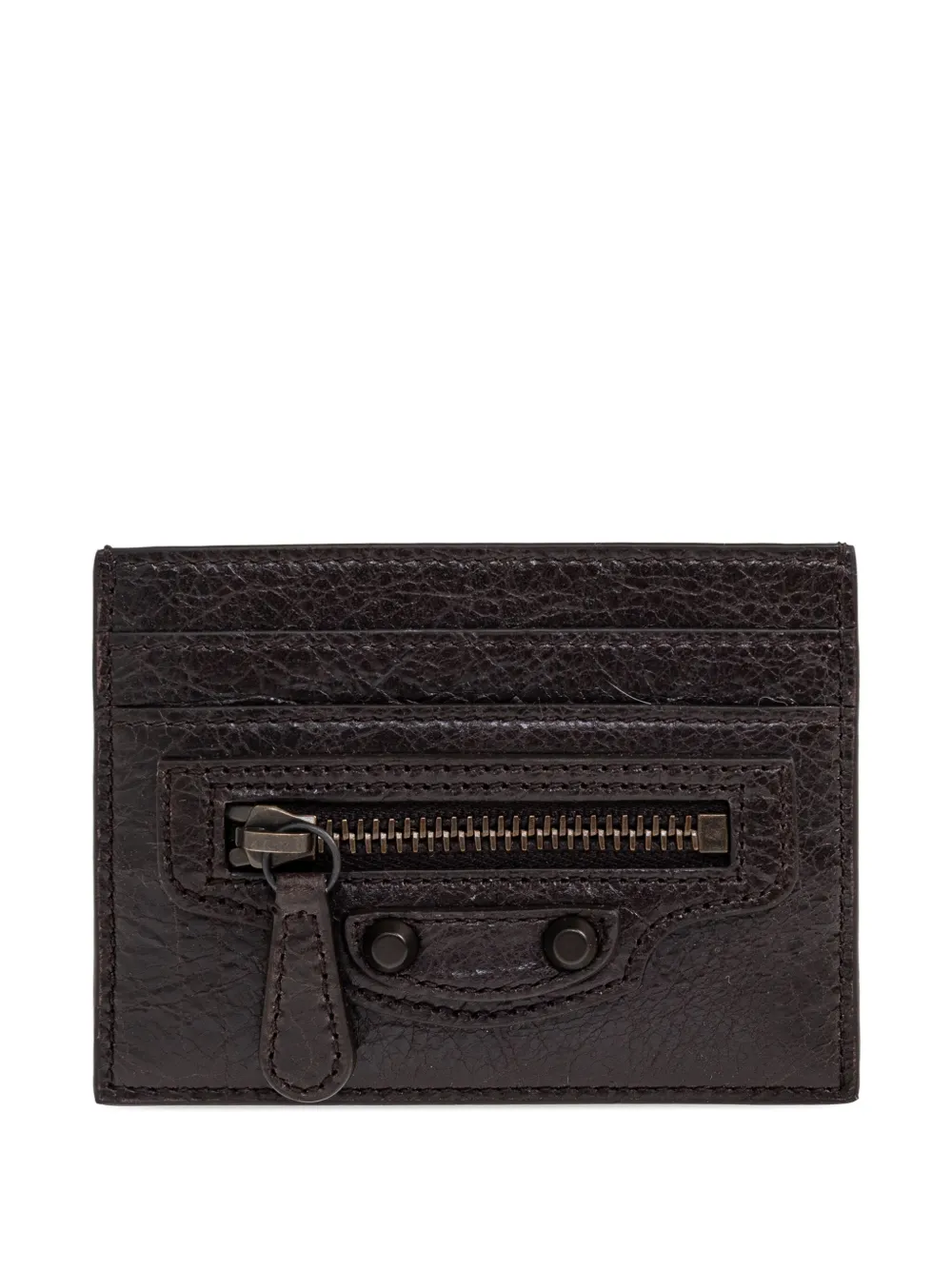Balenciaga Portacarte con zip - Marrone