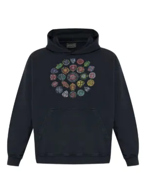 希少　バレンシアガ　パーカー　無地　ショート丈　デムナ　クロップド　16年　S 23AWBALENCIAGA ロゴ フーディ Paris Moon UpsideDown (BALENCIAGA