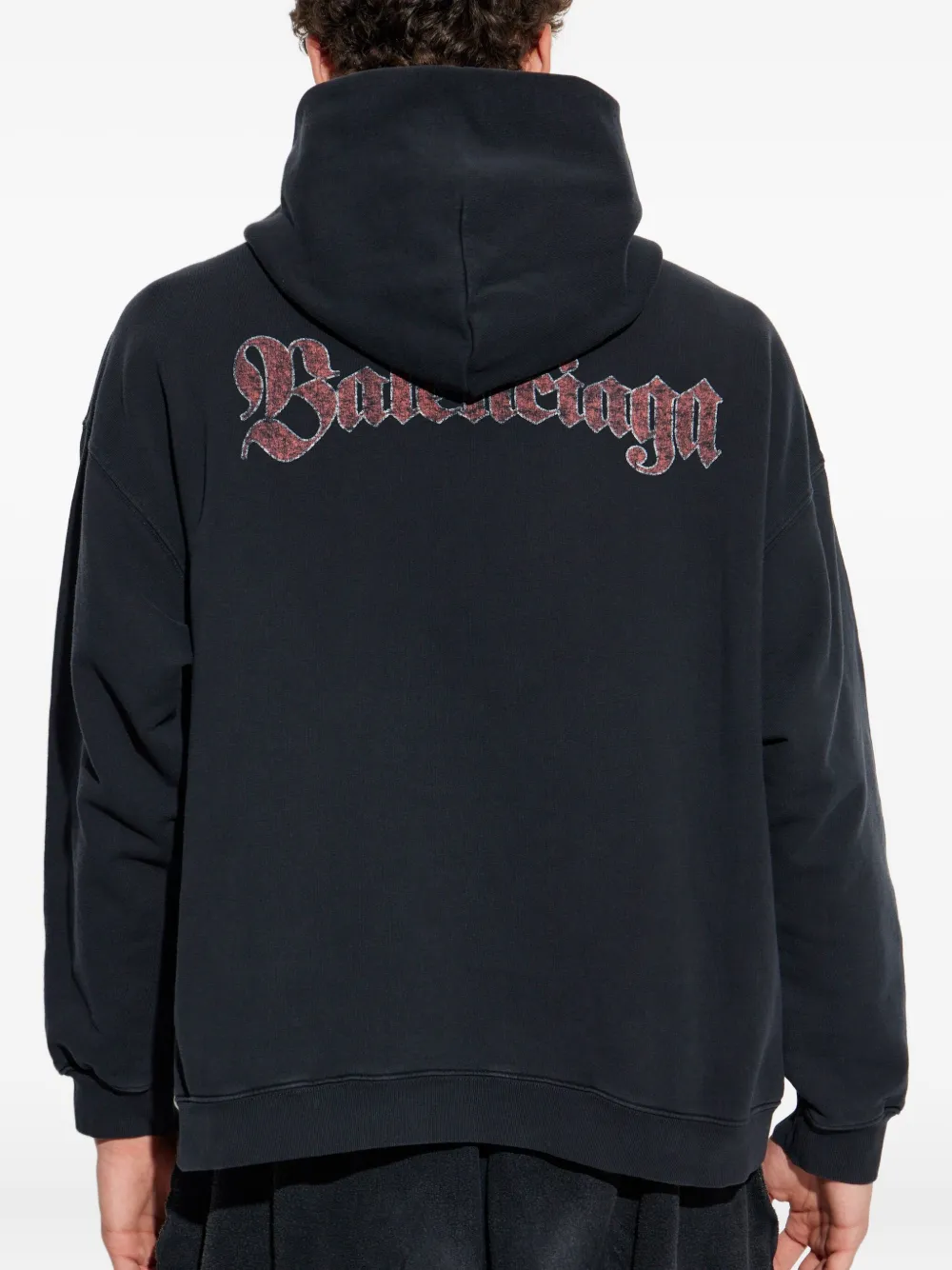 Balenciaga Hoodie met print Zwart