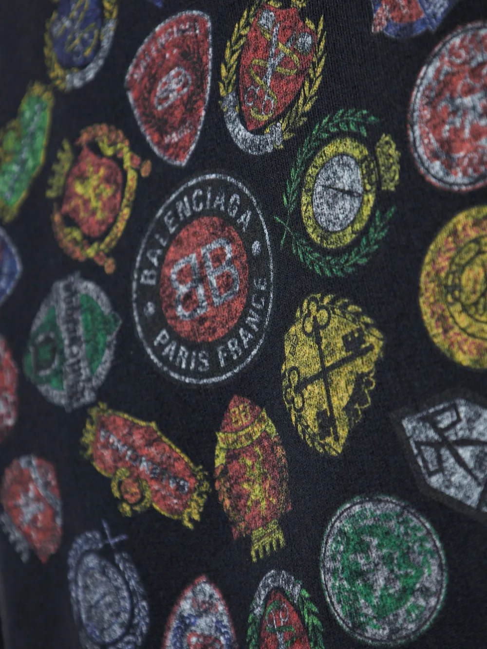 Balenciaga Hoodie met print Zwart