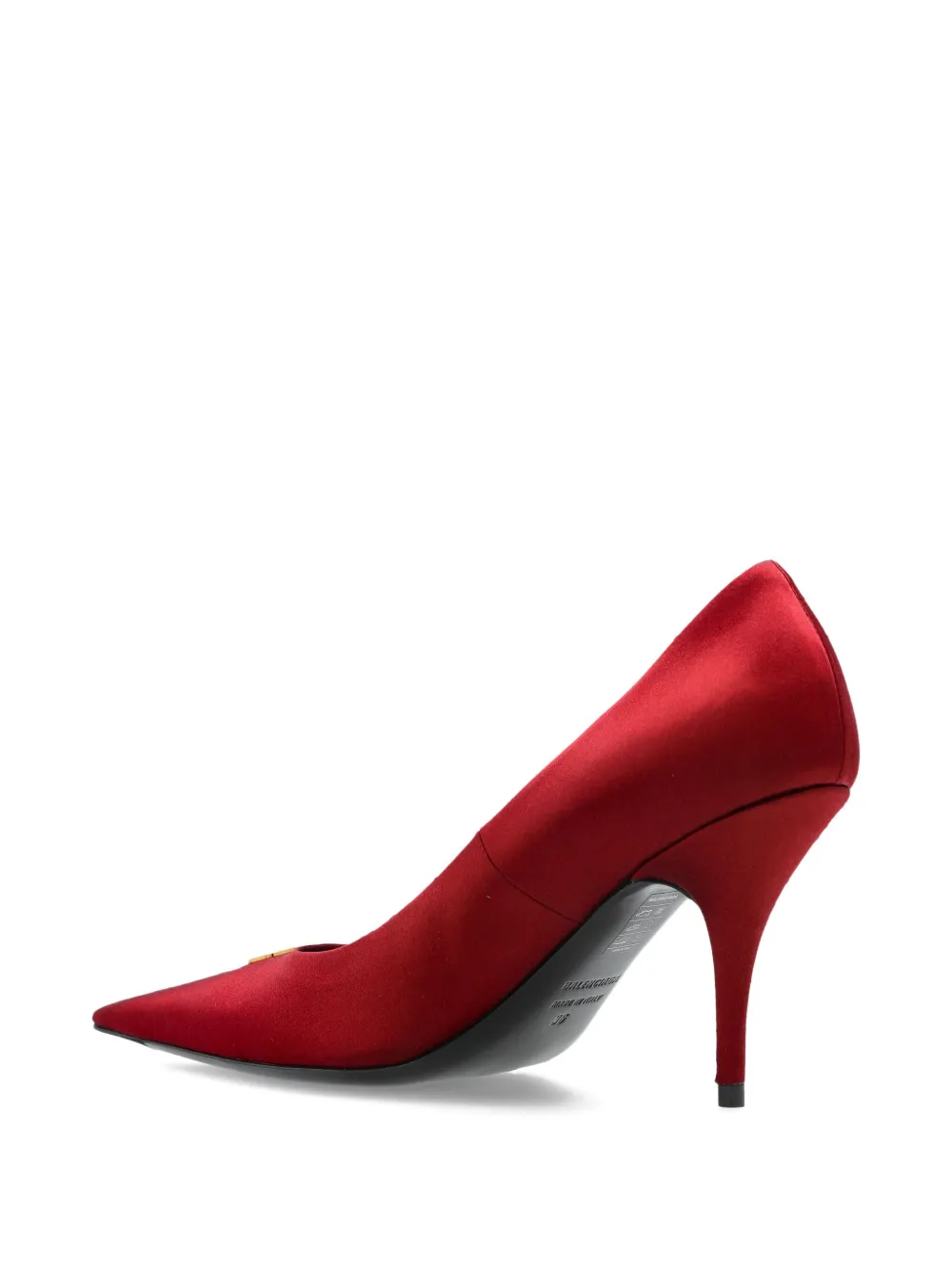 Balenciaga Avenue Bb Satin Pumps In Red