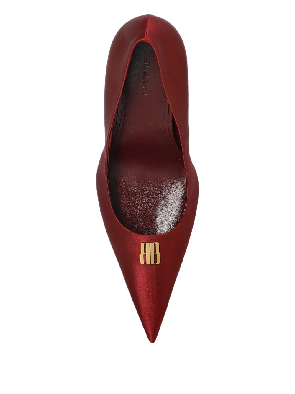 Balenciaga Avenue Bb Satin Pumps In Red