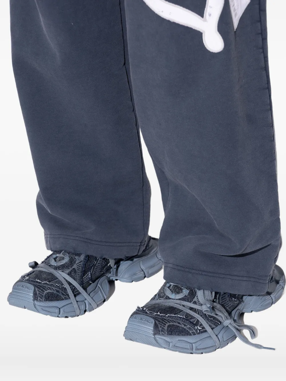 Balenciaga 3XL gerafelde denim sneakers Blauw