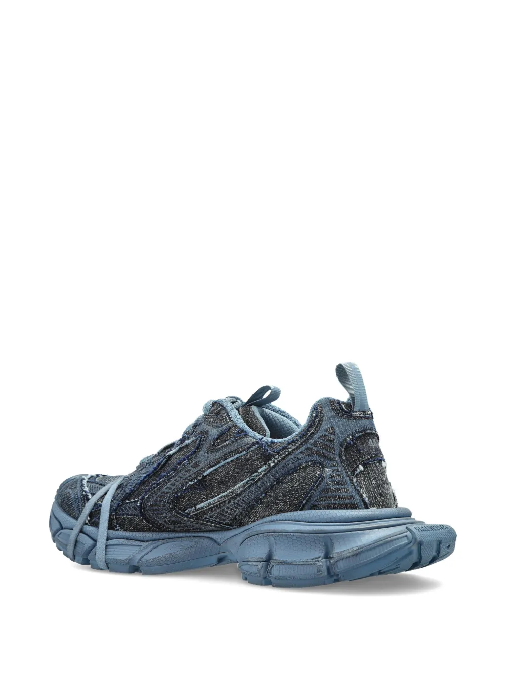 Balenciaga 3XL gerafelde denim sneakers Blauw