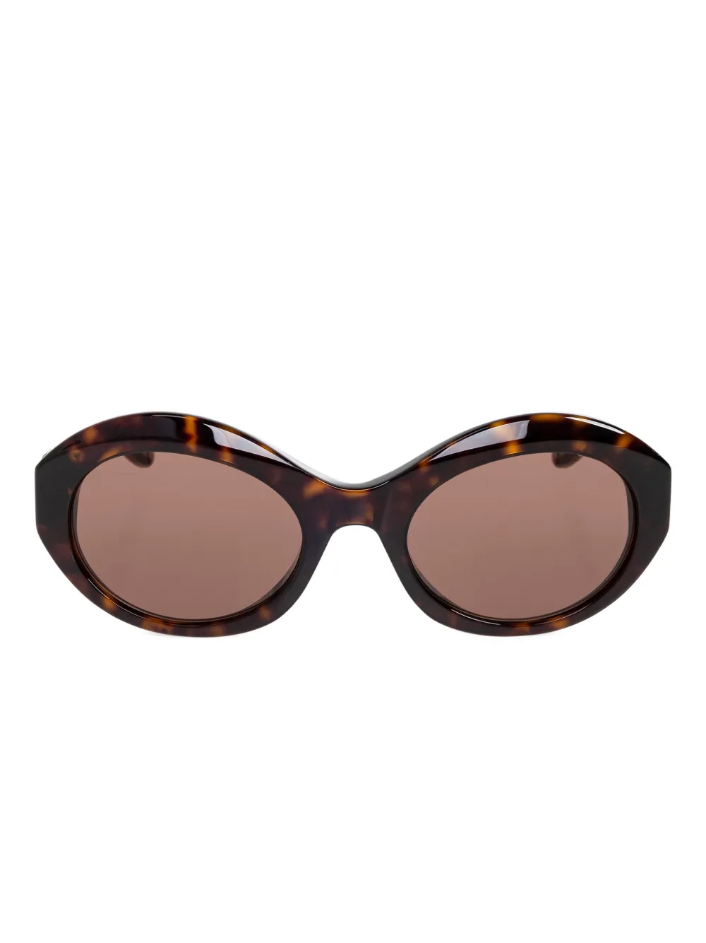 Balenciaga Eyewear oval frame sunglasses - Marrone