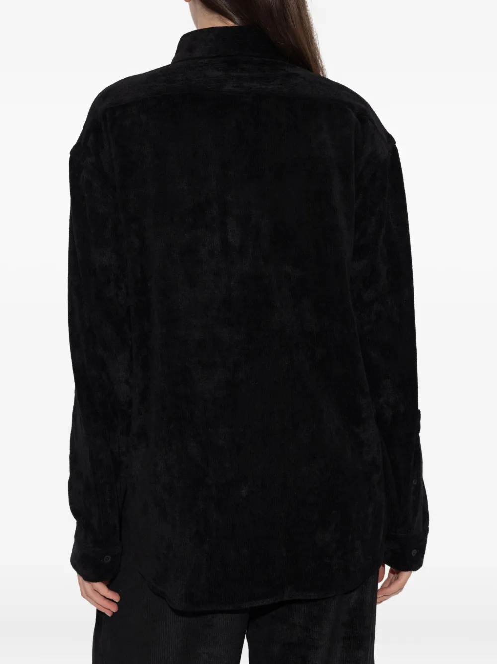 Balenciaga Blouse met fluwelen-effect Zwart