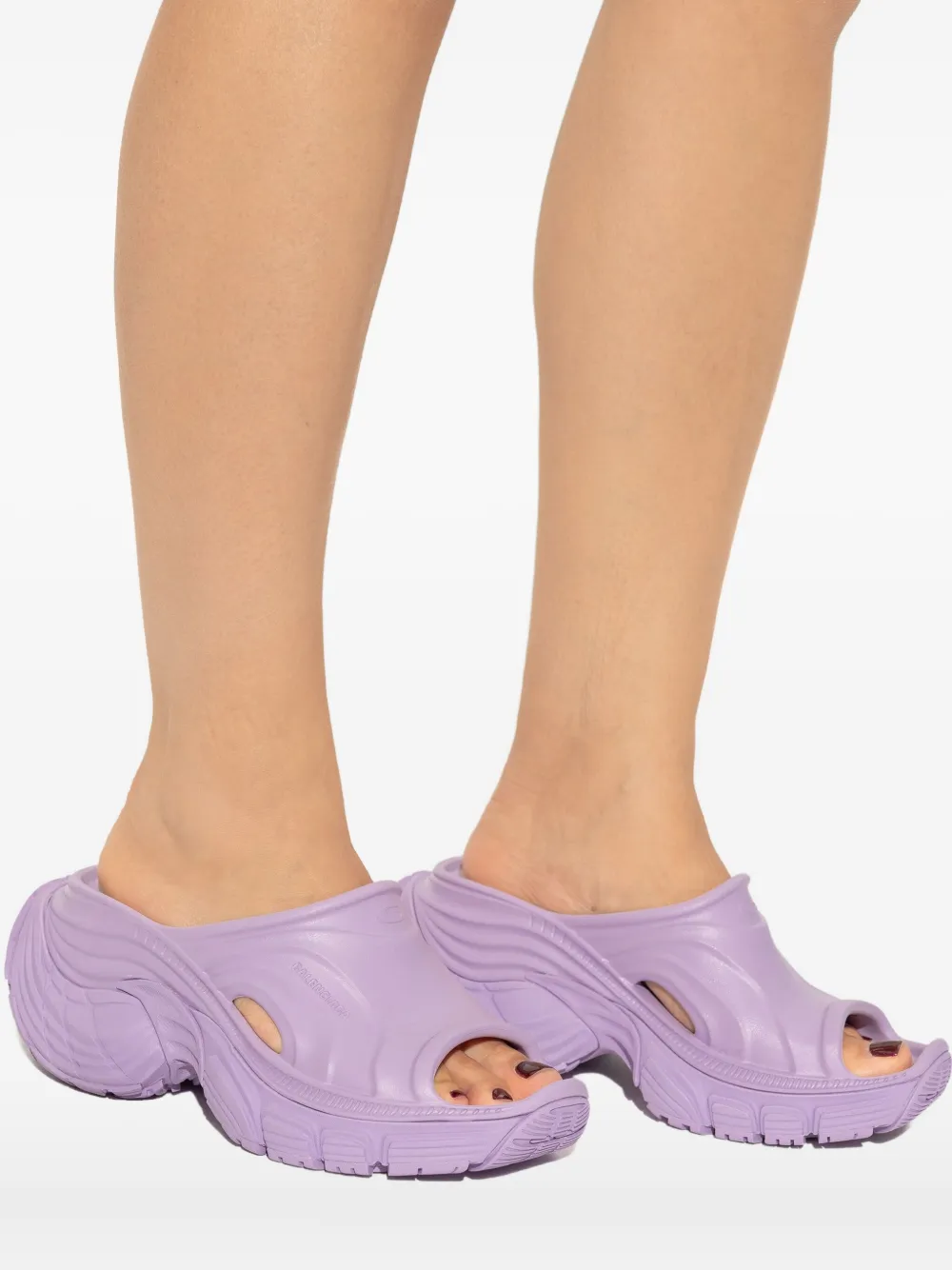 Balenciaga 6XL slippers met plateauzool Paars