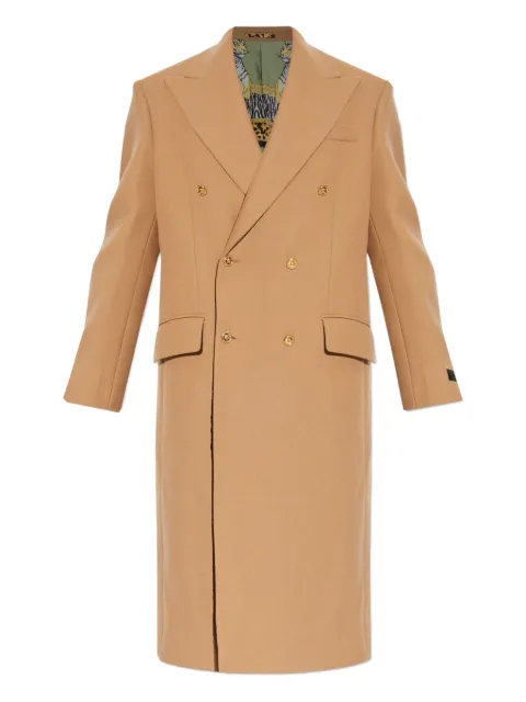 Versace double-breasted button coat