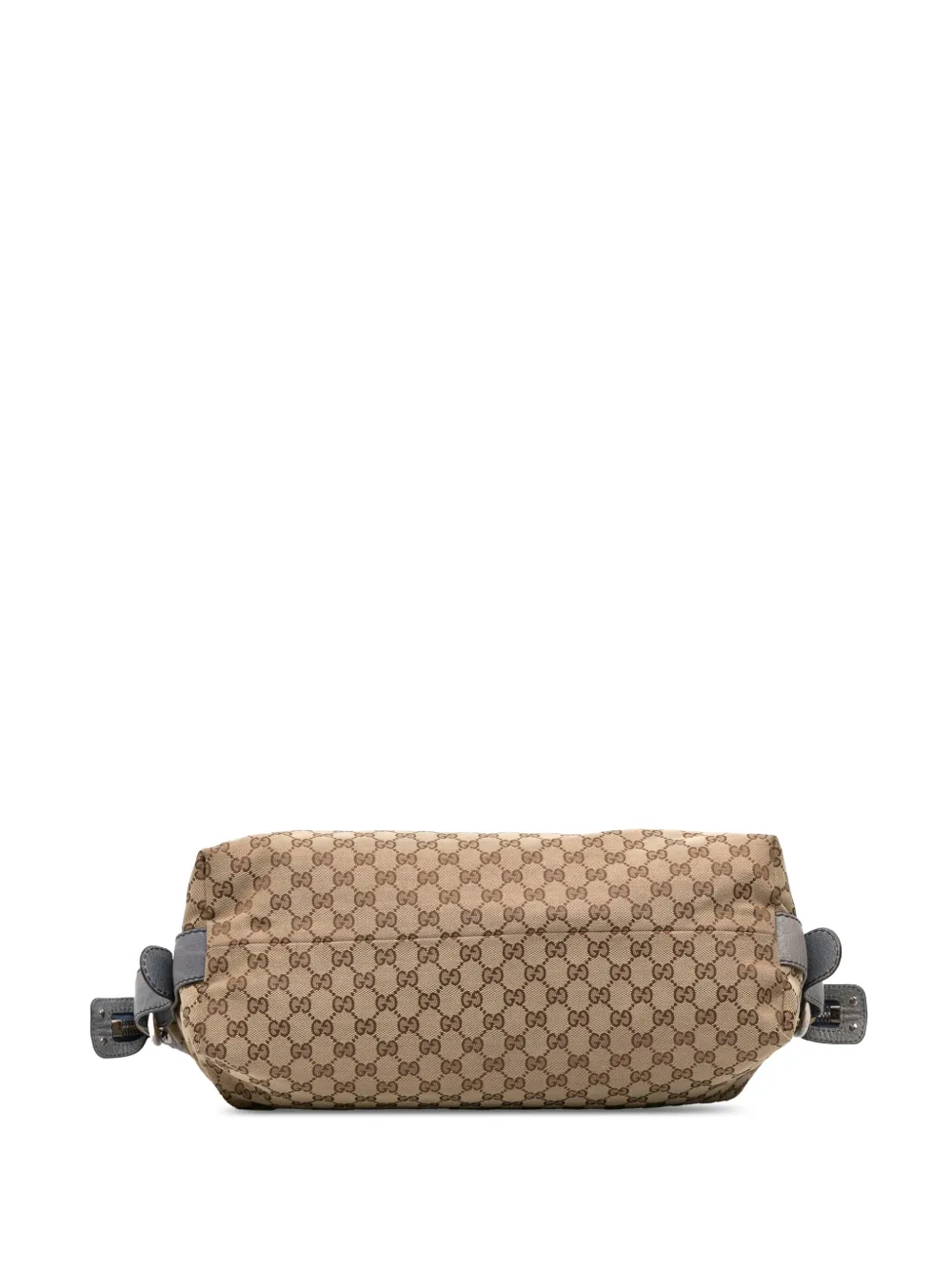 Pre-owned Gucci 2016-2025 Medium Gg Canvas Bamboo Bar Tote Bag In Brown