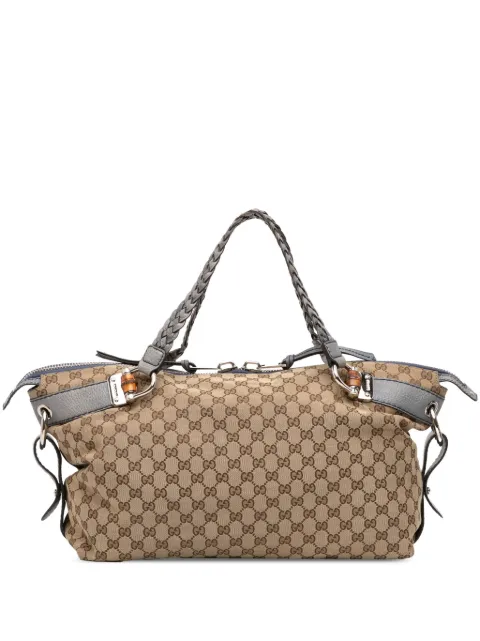 Gucci Pre-Owned 2016-2025 Medium GG Canvas Bamboo Bar tote bag