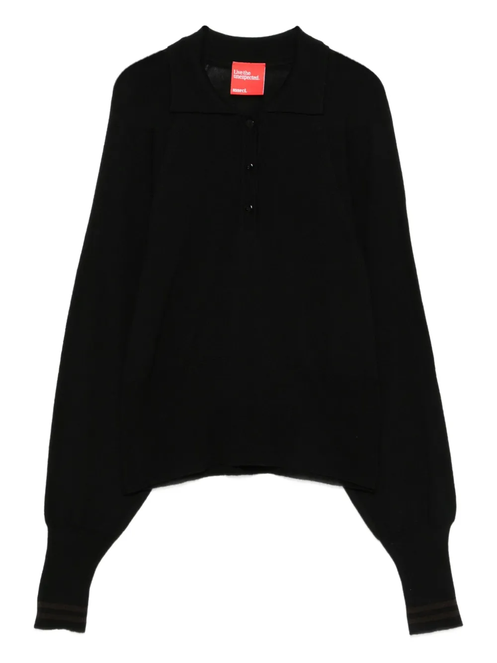 Merci playera tipo polo con botones | negro | Image 1