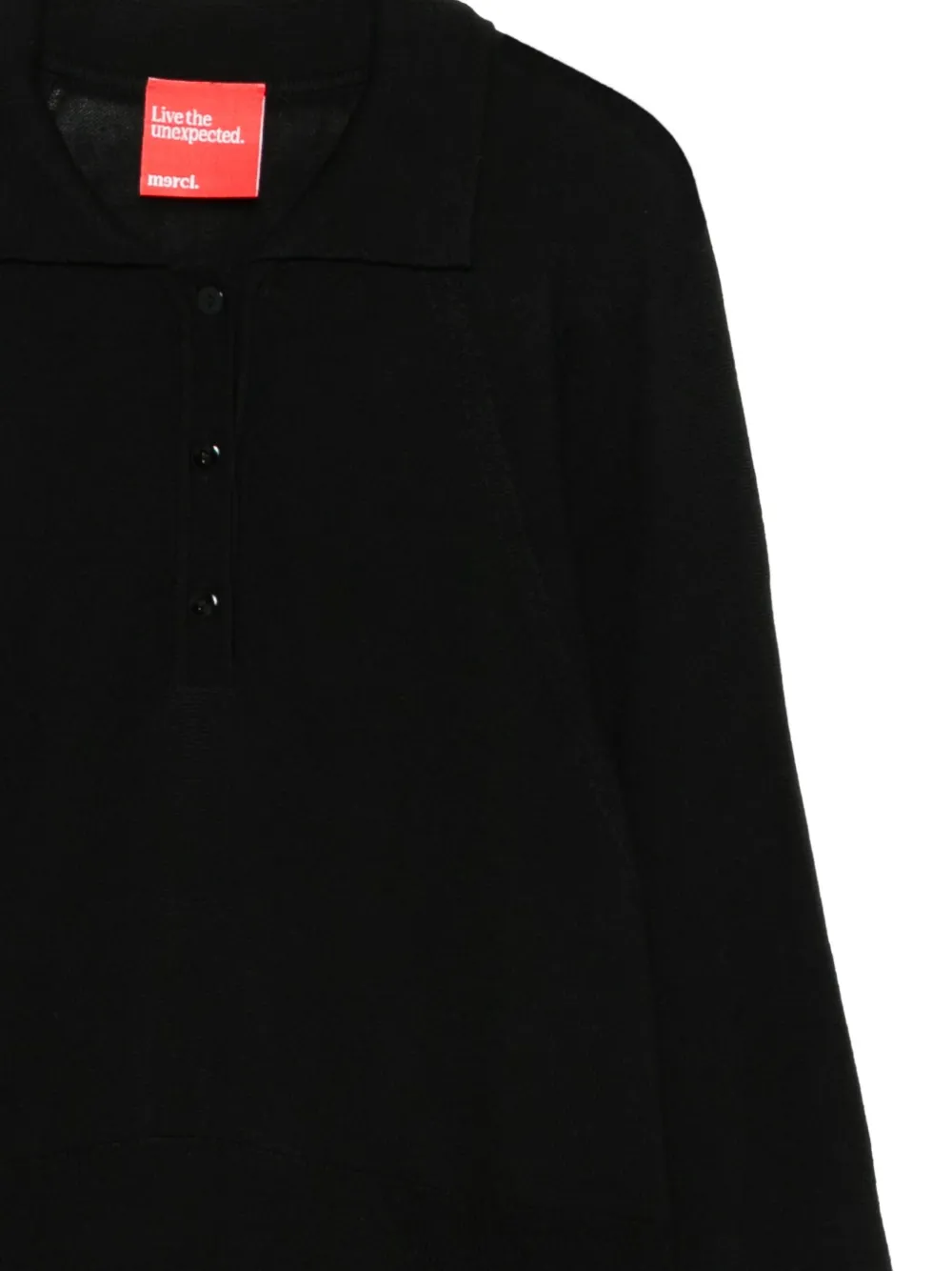 Merci Polotop met knopen Zwart