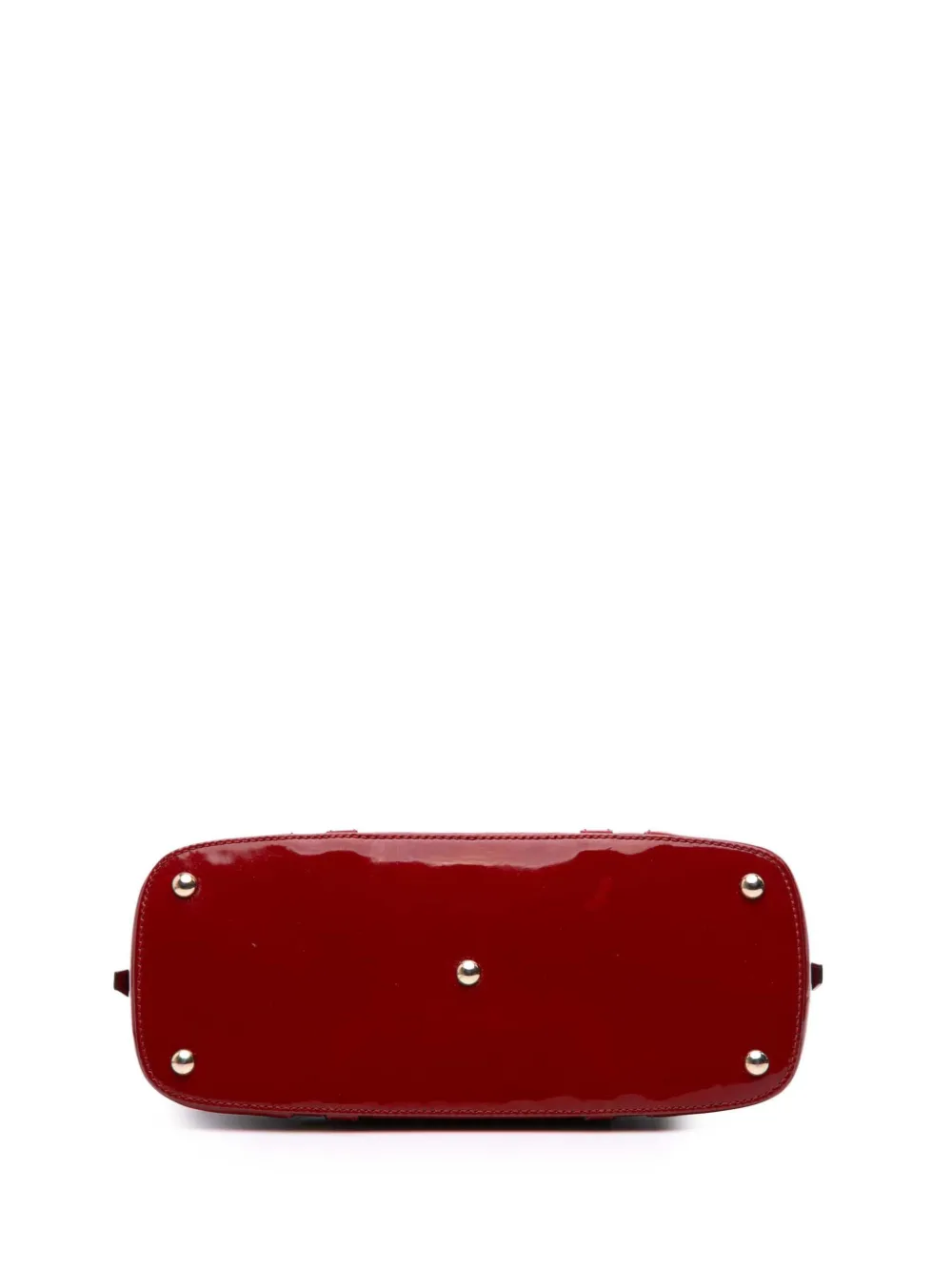 Pre-owned Gucci 2016-2025 Medium Microssima Patent Nice Dome Satchel In Red