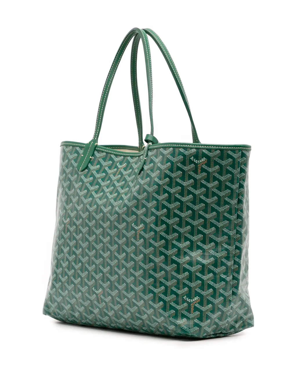 Pre-owned Goyard 2018 Ine Saint Louis Pm Tote Bag In Green