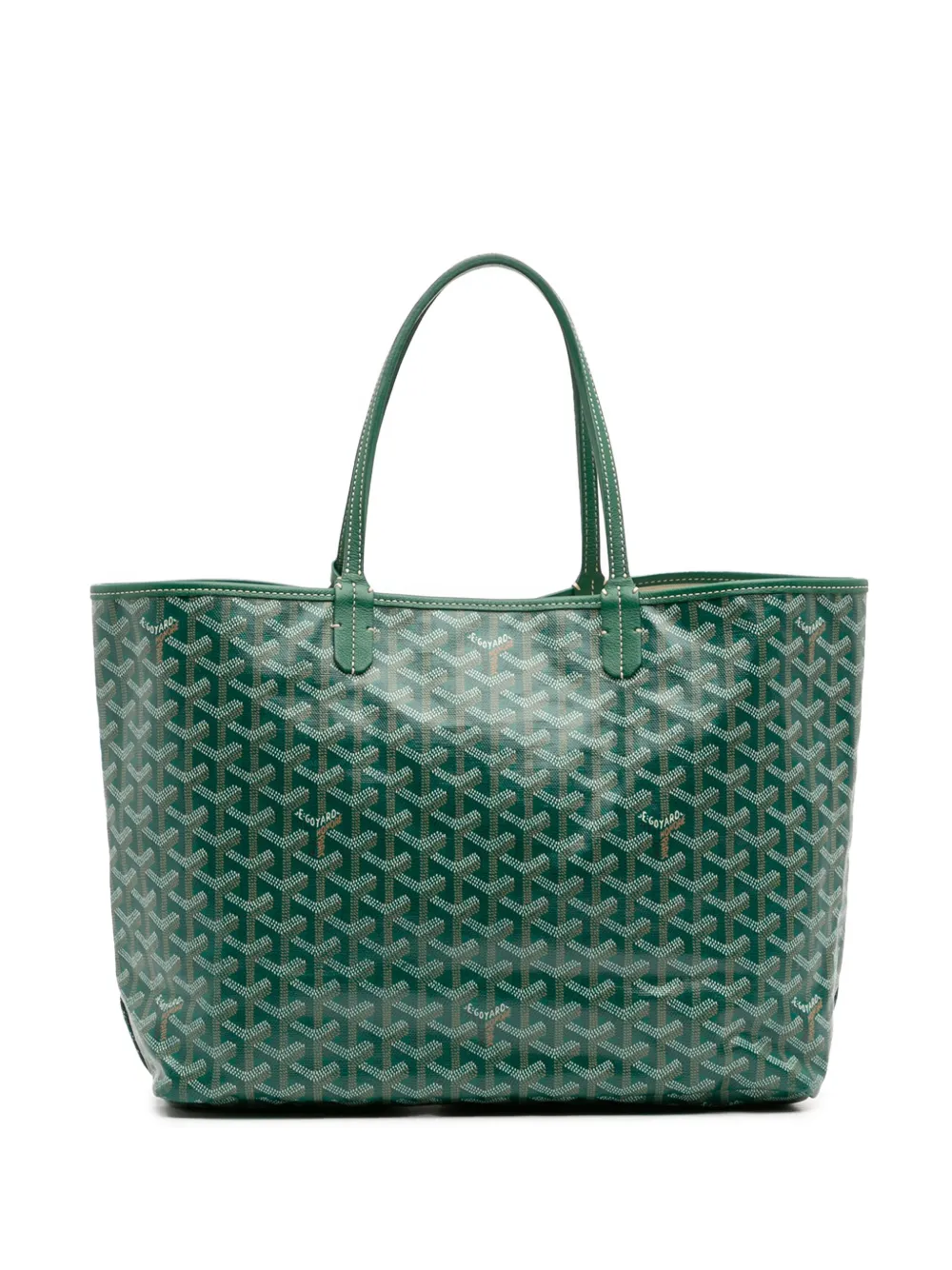 Pre-owned Goyard 2018 Ine Saint Louis Pm Tote Bag In Green