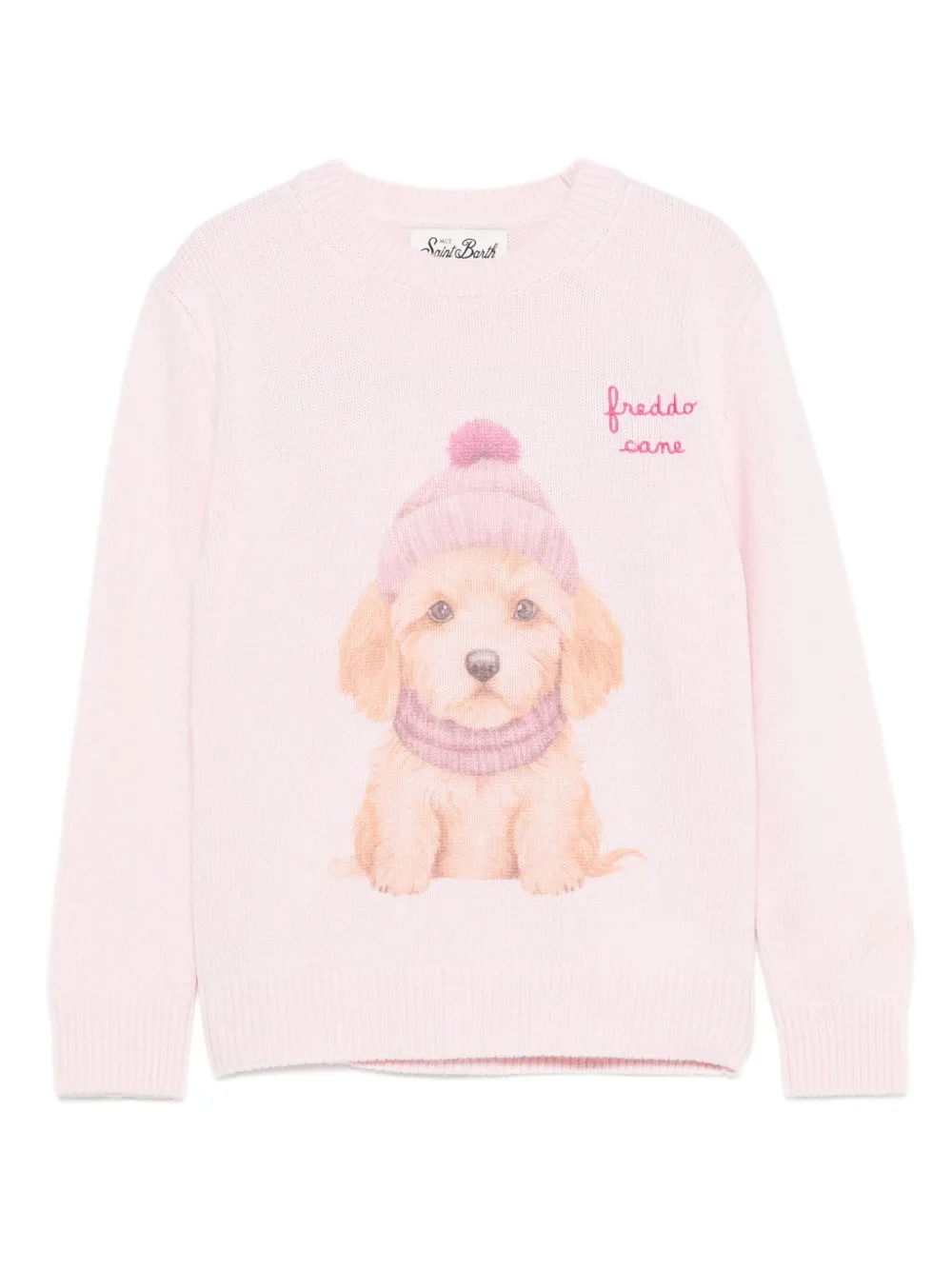 MC2 Saint Barth Kids ドッグモチーフ セーター - ピンク MC2 Saint Barth Kids ドッグモチーフ セーター - ピンク